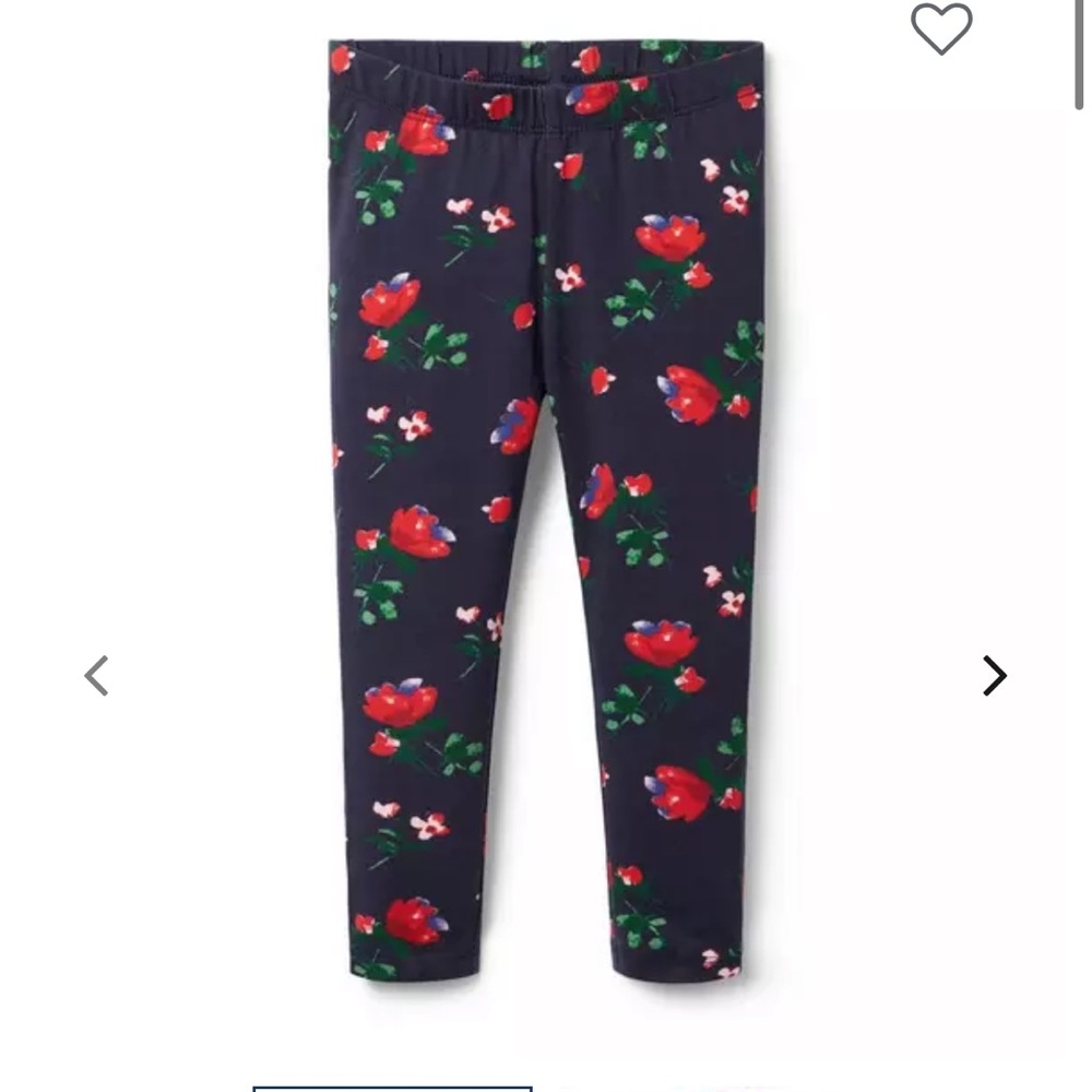 Janie and Jack Red Floral Legging | Sz. 3